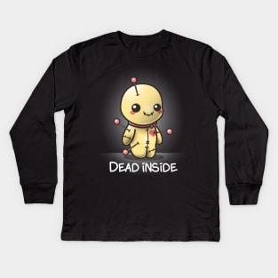 Dead inside voodoo doll Kids Long Sleeve T-Shirt